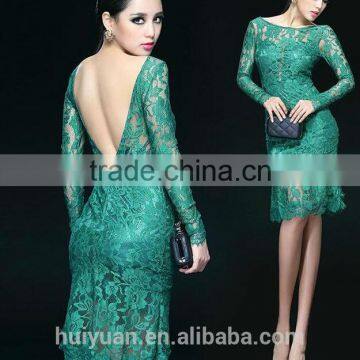 green lace bridesmaid sleeves cocktail simple design party dress