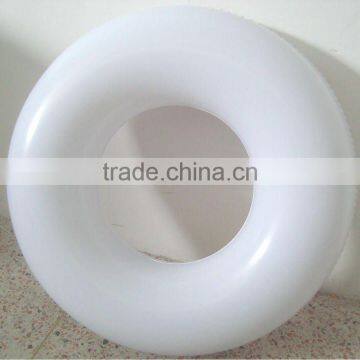 white plain color inflatable swim circle