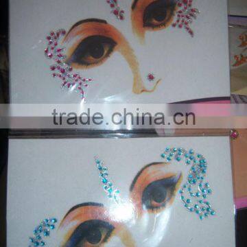 sticker face eye TATTOO crystal bindi carnival