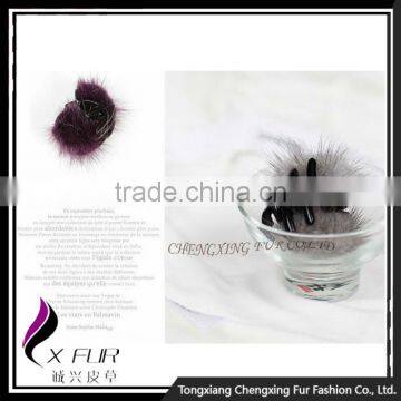 CX-E-25 Wholesale Handmade Cute Rabbit Fur Kids Hair Clips photo-5