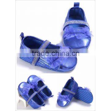 Guanzhou wholesale fashion baby girl shoes lace flower sequines princess shoes baby