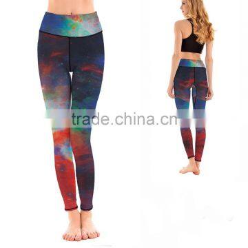 2017 Xiamen Supplier Sexy Yoga Pants Women Custom Sublimation Leggings Sport Pants Running Workout Clothes For Women photo-2