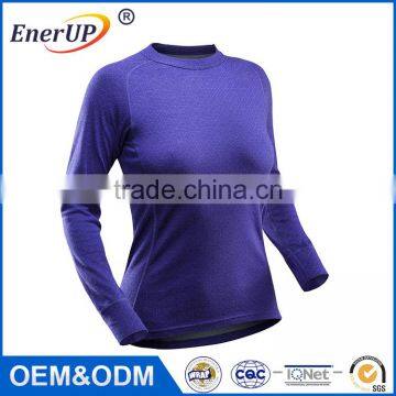 High Quality Apparel Woman Thermal Wicking Antibacterial Long Sleeve Shirt Wholesale Gym Wear