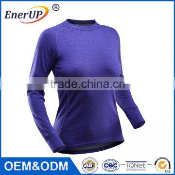 Antibacterial Comfortable Long Sleeve Running Sports Wear Apparel Woman T Shirts Gym Wear photo-6