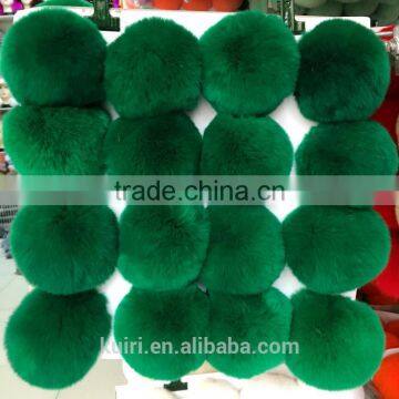 Fashion Charm Genuine Rex Rabbit Fur Pom Pom for Keychain/ Handbag Pendant - Red Frosted photo-6