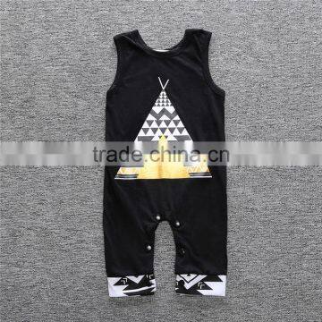 S17525A Newborn Cotton Baby Boy Sleeveless Romper Cute Animals Clothes Baby Jumpsuit photo-3