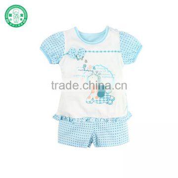 Wholesale new arrival unisex summer short sleeve children clothing set baby wear