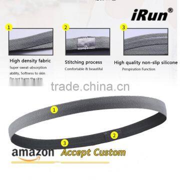 Exercise Anti-slip Hair & Sweatbands Headband for Basketball Soccer Tennis Crossfit Yoga Golf - Amazon Supplier - Custom Size photo-4