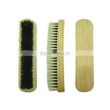 Black soft horse hair shoe brush