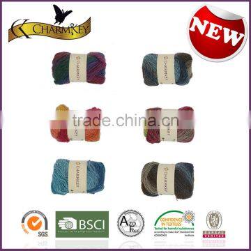 Charmkey Polyester Wool Blended Yarn Melange Roving Yarn Fancy Knitting Yarn photo-4