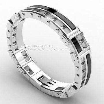 Hip Hop Men's Bike Chain Bracelet Stainless Steel Bracelet