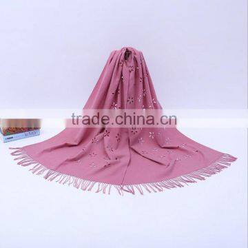 Classic Jacquard Cashmere Hollow Out Design Acrylic Long Lady Scarf photo-6
