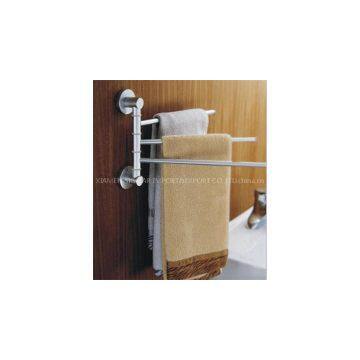 Aluminum movable rod&active dual-pole towel rack