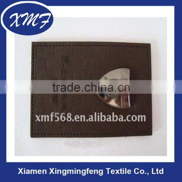 Brown Metal Leather Labels leather patch