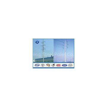 8M Angle composite utility poles , galvanised steel pole 470 ~ 630 Mpa Tensile Strength