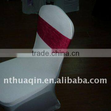 Crinkle taffeta sash and chair sash for wedding chair cover chair sash