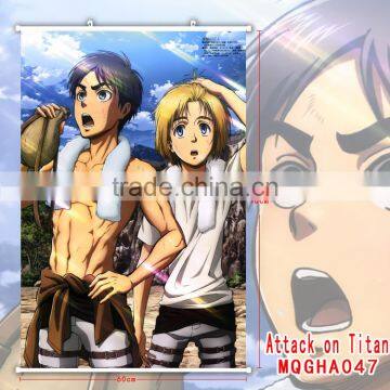 Hot Game Attack on Titan Japanese Cartoon Cosplay Anime Wallscrolls 60*90CM