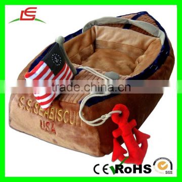 High quality Plush boat pet dog bed With USA Flag