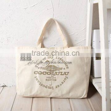 2015 Canvas Material and Handle Style cotton shopping bag