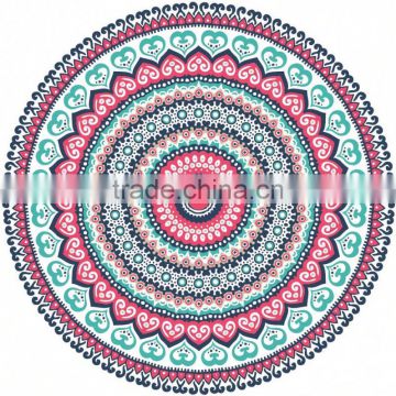 Hot Selling Printed Mandala Microfiber Beach Towel Round