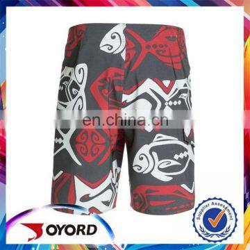 Wholesale Customized Logo 4 Way Stretch Men Board Shorts Swim Trunks Beach Wear