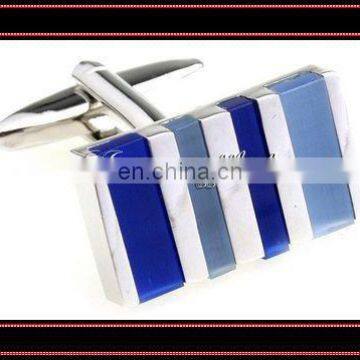 fashion accessories blue and light blue cats eye stone cufflinks