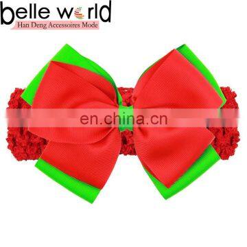 2016 New Big Christmas Red Fabric Polka Dot Hair Clip