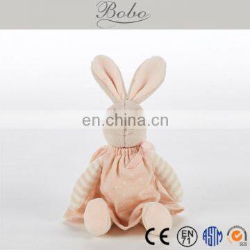 Lovely Long Ears Plush Stuffed Rabbit Toy with Clothes