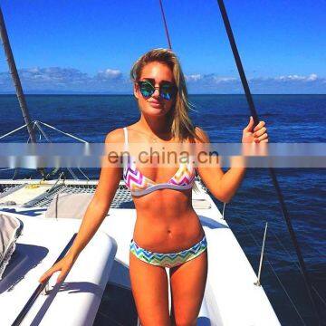 top sale colorful 2 pcs beautiful summer bikini mature bikini