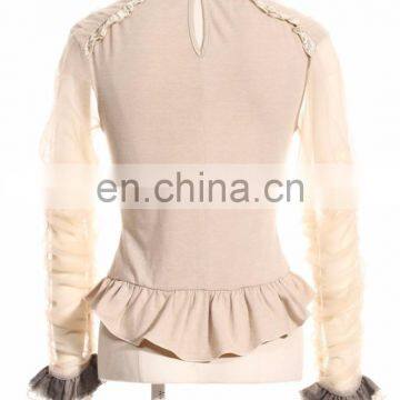 Steampunk Soft Blouse-top With Aviator Jabot photo-2