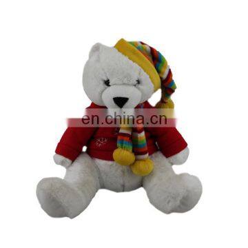 12inch Christmas decoration Plush Stuffed Animal toys WHITE color Plush teddy bear