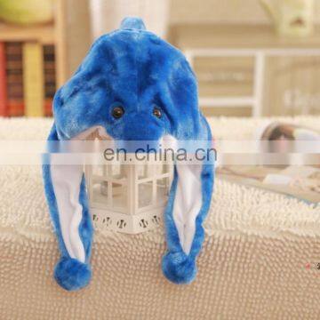 Cute plush blue dophin hat lovely plush fish hat