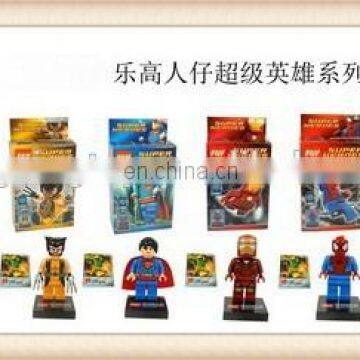 2014 Hot selling Super heroes small building block 8 models mix figure brick