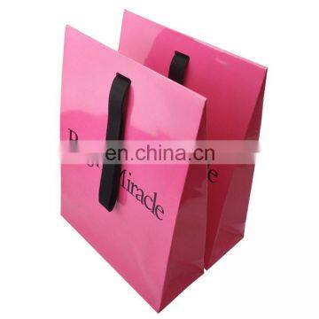 Glossy red paper bag