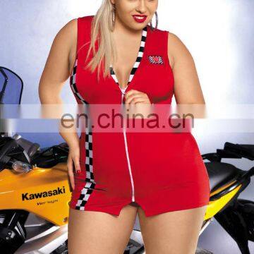 Plus size sexy halloween costumes clubwear adult racing costume cheap factory price Sexy racer girl costumes