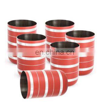 8 Pcs Steel Water Glass Jug / Container Set