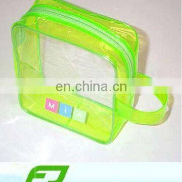 square clear pvc bag with handle and zipper