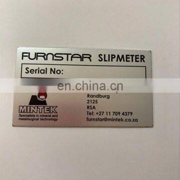 Advanced Printing Metal machine Label with Serial Number