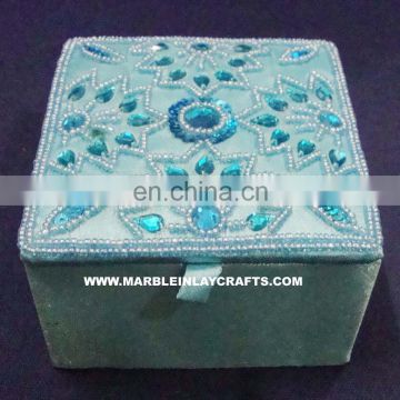 Beaded Zari Embroidery Box