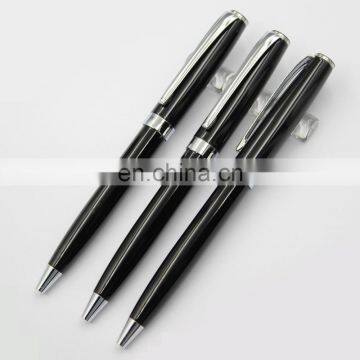 normal lacquer black twist promtion gift Metal ball pen with engraved customized logo