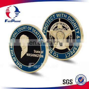 3D Gold Plated Challenge Coin of USA