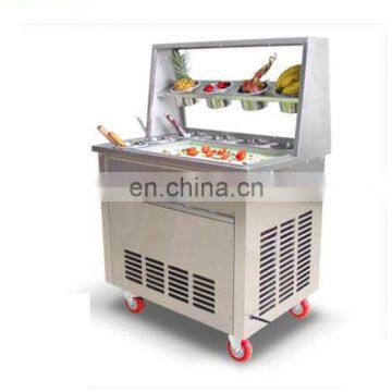 Hot sale round flat pan thailand rolled fried ice cream machine