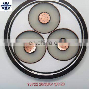 IEC standard  XLPE insulated PVC steel tape armour YJV22 YJLV22 power cable