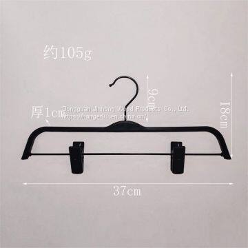 Super Long Black Plastic Hanger Set Factory Nice Anti-slip Pants Rack for Garment Store photo-4