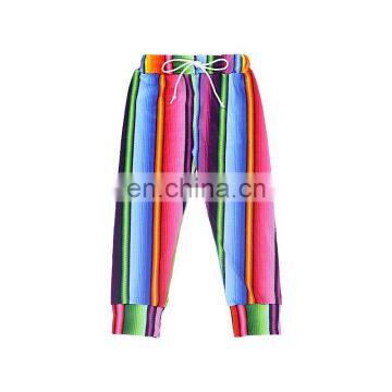 Boutique Boho Serape Printed Children Clothing Set One Pocket Front Design Baby Top Tied Elastic Pants Wholesale photo-3