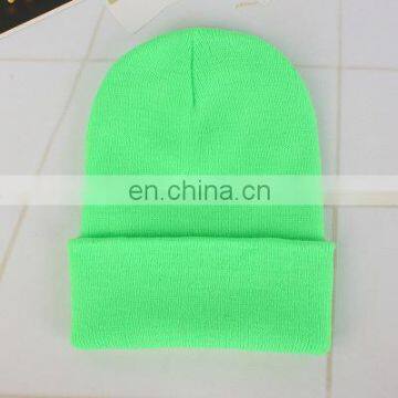 Customize Wholesale Multicolor Hooded Hat Solid Color Knitted Unisex Woolen Caps photo-6