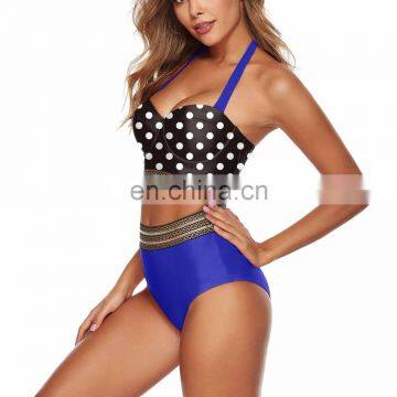 2020 Hot Sexy Woman Two Piece Beach Wear High Waist dot Bikini Swimsuit Swimwear