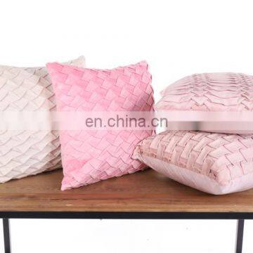 New Products Pink Velvet Wrinkle Cushion Cover/sofa Cushion Throw for Home Decor photo-6