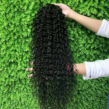 KHH Wholsale Natural Black Mink Brazilian Human Hair Wrap Around Ponytail ,Wholesale Human Hair Drawstring Ponytail photo-2