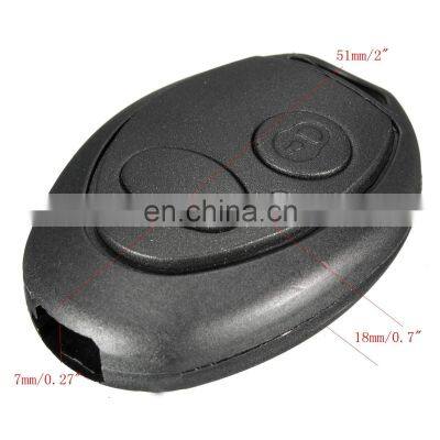 Black 2 Button Remote Key FOB Shell Case Replacement For Land Rover Discovery 2